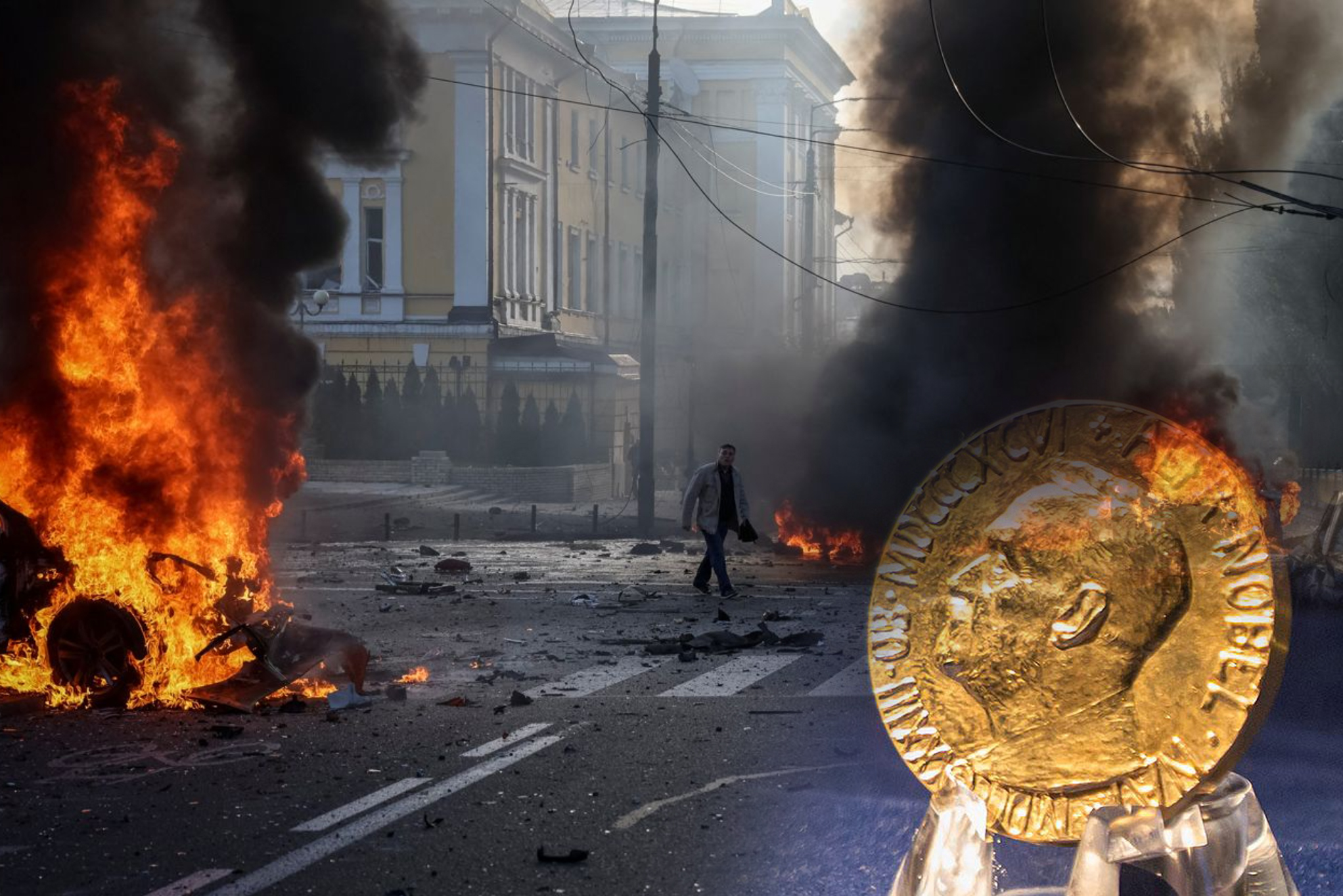 Обстрел киева. Взрыв здания.